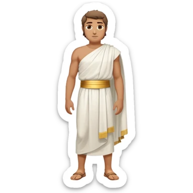 ancient greek man full length no weapons sticker