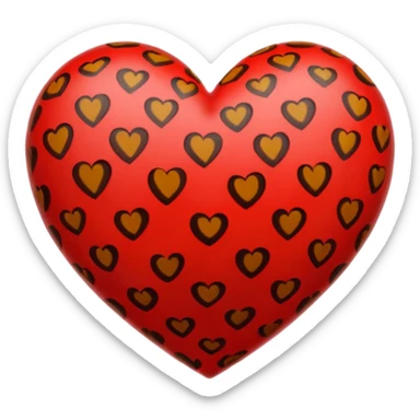 un cuore leopardato non giallo sticker