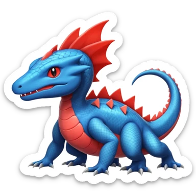 Salandit-Salamence-Heliolisk-Helioptile-fusion  sticker