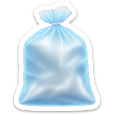 Small plastic bag with salt sticker