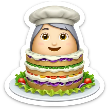 salad herring under a coat sticker