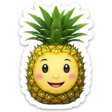 Do a very happy pinapple emoji sticker