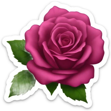 Dark pink rose  sticker