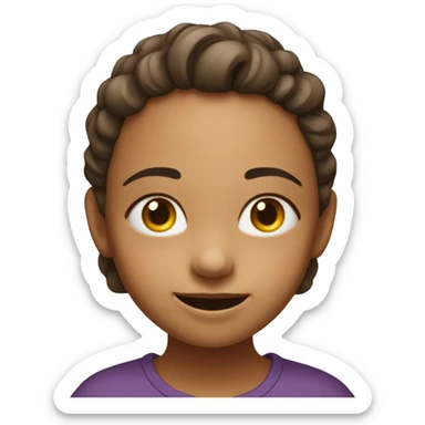 a girl having stunning emotion sticker