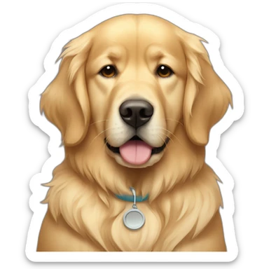 sick golden retriever *drama* sticker