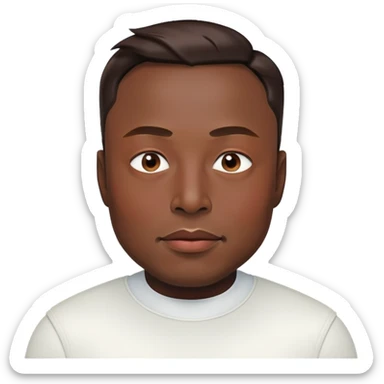 Elon Musk with rather dark skin sticker
