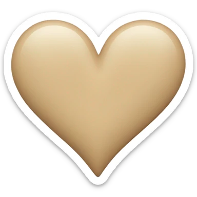 Beige heart sticker