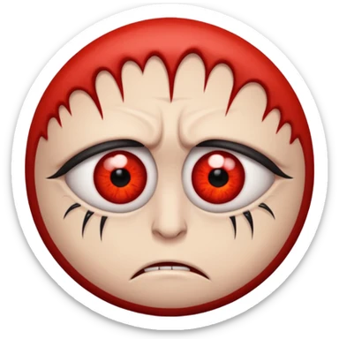 Angry Only single eye no flesh sticker