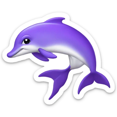 Dauphin purple sticker