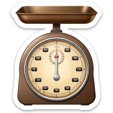 Make a weighing scale in law school emoji symbol in color brown sticker