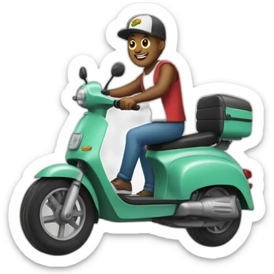 papi sur un scooter sticker
