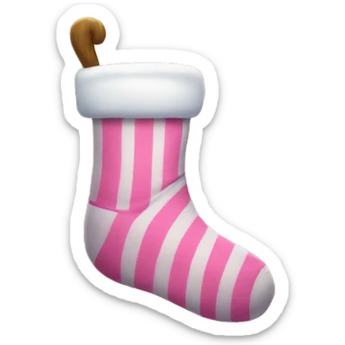 Pink Christmas sock sticker