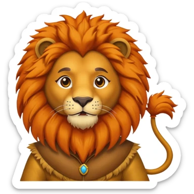 man in lion  costume  sticker