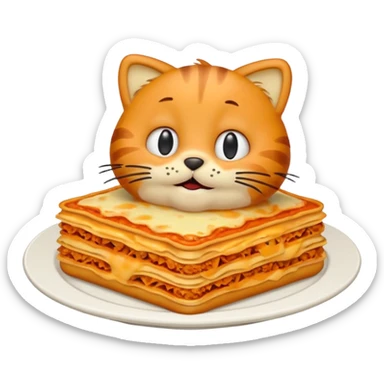 Generate me a Garfield Lasagna png sticker