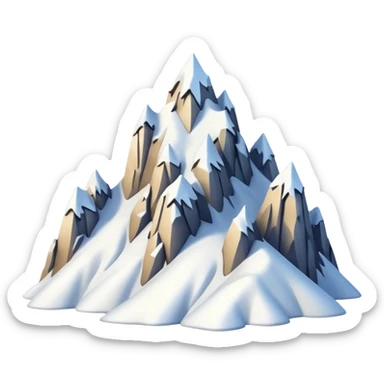 ski mountains sticker