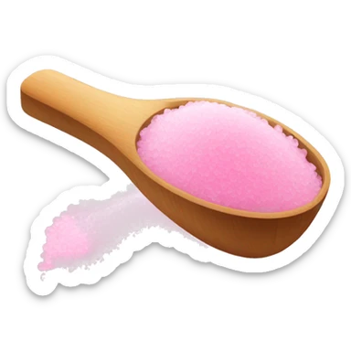 pink epsom salt with wooden spoon  sticker