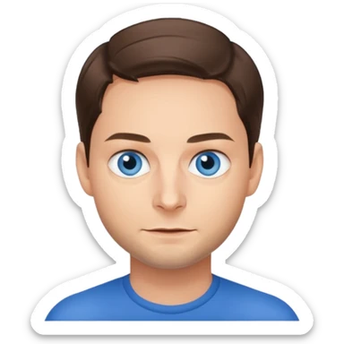 Tobey Maguire with blue eyes sticker