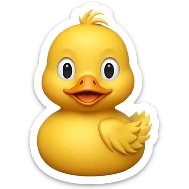 Animals: Duck in 3D Emoji sticker