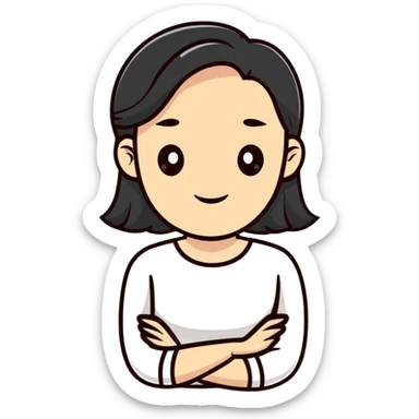 confident woman cartoon for cosmetic surgery advertisement sticker