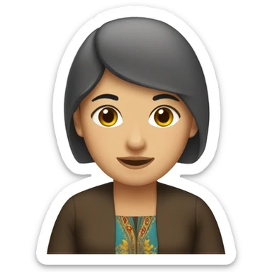 uzbekistan woman sticker