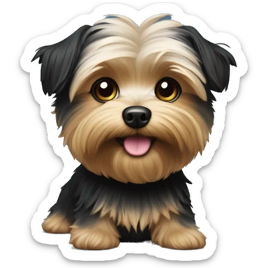 Un petit Morkie Noir sticker