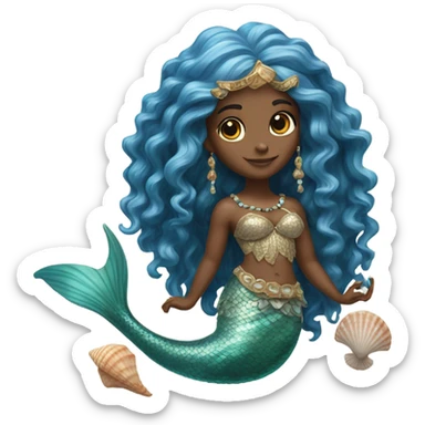 a greek mermaid  sticker