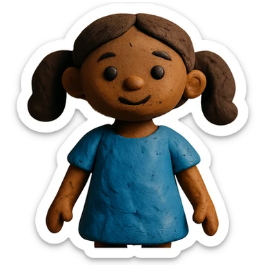 cute brown girl sticker