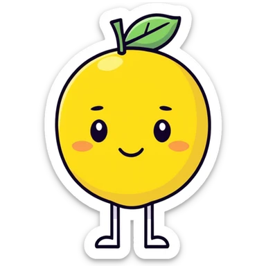 A person with a lemon head  sticker