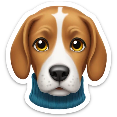 Beagle wearing a jumper  sticker