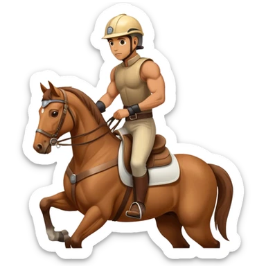 Мужчина на коне  sticker