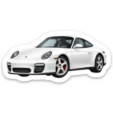 White porsche sticker