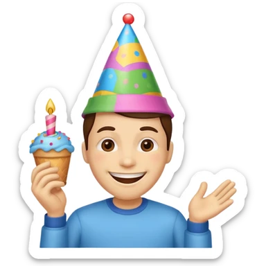 Emoji  (précisément celui-ci😅i)qui fête anniversaire  sticker