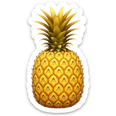 Upside down pineapple with no background sticker