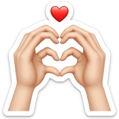 Corazón con las manos sticker