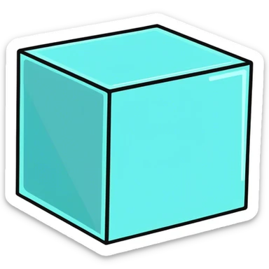 Scarey 3d cube  sticker