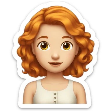 Petite fille rousse sticker