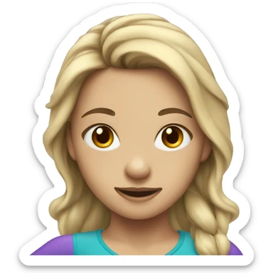 Girl figure skater sticker