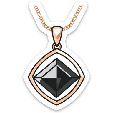 elegant rose gold diamond jewelry piece sticker