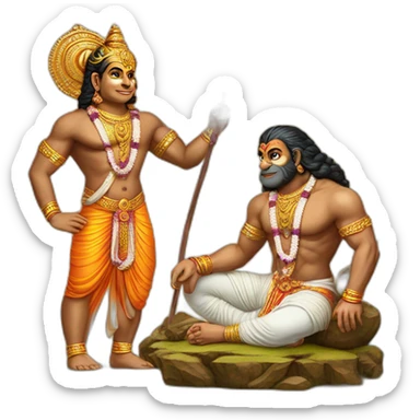Shri ram with hanuman sticker