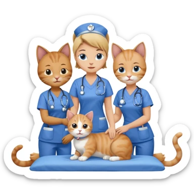 Cat hospital nurses sticker