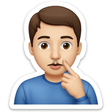 Putting finger in a nose  sticker