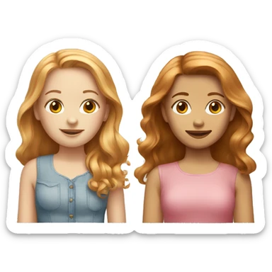 friends: strawberry blonde haired girl + brown haired girl  sticker