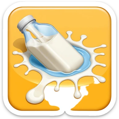 A splash of milk on the floor sticker