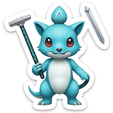 Inteleon-Razor-Pokémon-Fusion, full body sticker