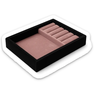 black and pink velvet jewelry tray sticker