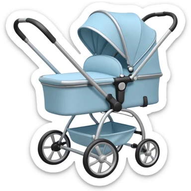 Pastel blue infant stroller  sticker