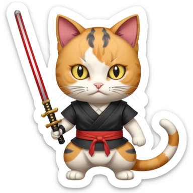 Demon slayer cat sticker