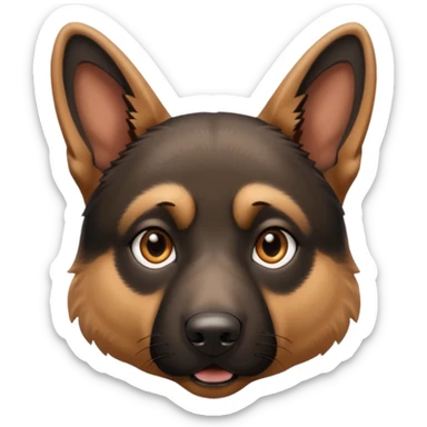 German shepherd dog head only sticker