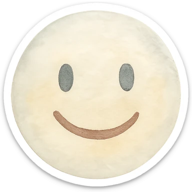 a circle emoji in watercolor style sticker