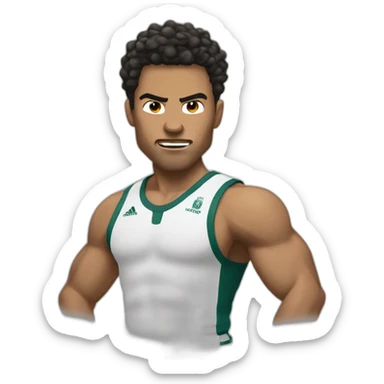 a angry lightskin guy with good hair and adidas training sticker